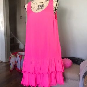 NWOT Lilly Pulitzer hot pink dress Size Large